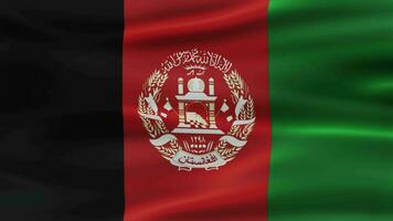 Afghanistan waving flag, wind waving flag background. video