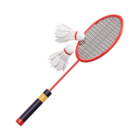 3d badminton volant blanc moquer en haut ai génératif png