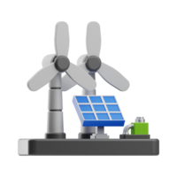 renovável energia 3d ícone ai generativo png