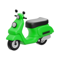 Scooter motorbike icon green AI Generative png