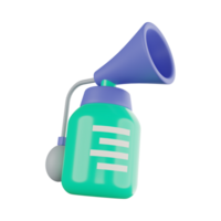 Breast Pump 3D Icon AI Generative png