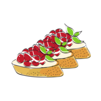 Bruschetta cibo ai generativo png