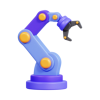 industrieel robot arm 3d icoon ai generatief png