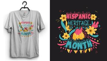 National Hispanic Heritage month. Fri, Sep 15, 2023.  Sun, Oct 15, 2023. Hispanic Heritage t shirt design photo