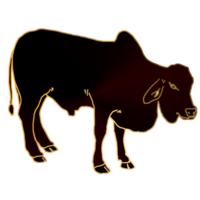 sticker logo of cow png