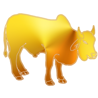 Aufkleber Logo von Kuh png