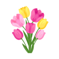 tulipano fiore mazzo generativo ai png
