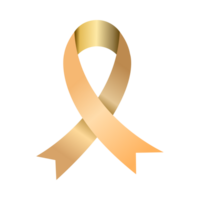 Cancer Gold Ribbon Generative Ai png