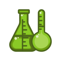 Laboratory Flasks Generative Ai png