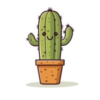 cute cactus illustation png