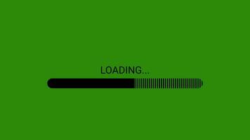 Green screen Loading bar downloading bar loading screen progress animation Loading Transfer Animation. video