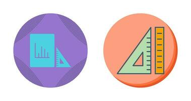 Set Square and Graph Vector Icon