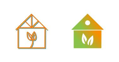 Green House Vector Icon