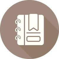 Writing pad with bookmark Vector Icon