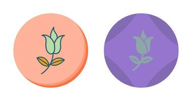 Flower with leaves Vector Icon