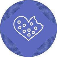 Heart shaped cookies Vector Icon