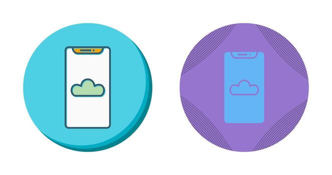 icono de vector de almacenamiento en la nube