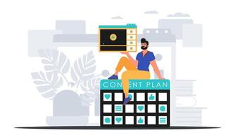 Content marketing strategy for small business vector