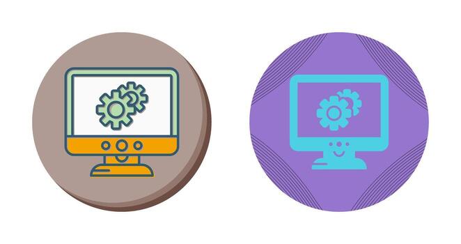 Settings Lcd Vector Icon
