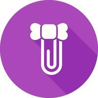 Paperclip with ribbon Vector Icon