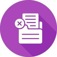 Document Rejected Vector Icon
