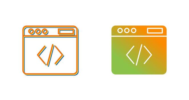 icono de vector de código