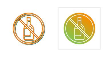 No Alcohol Vector Icon