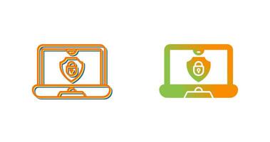 Laptop Security Vector Icon