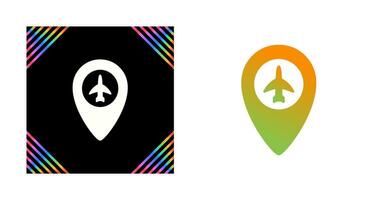 Airport Location Vector Icon