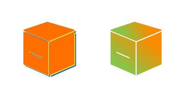 icono de vector de cubo