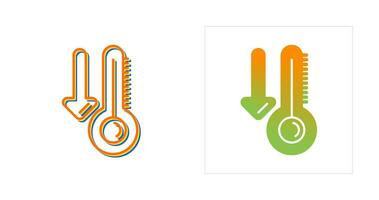 icono de vector de baja temperatura