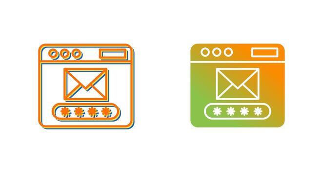 icono de vector de código de correo