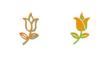 Flower with leaves Vector Icon