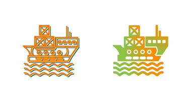 Delivery via Shipping Vector Icon