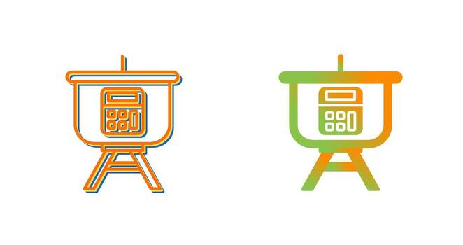 Calculation Presentation Vector Icon