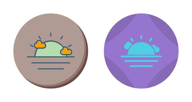 icono de vector de puesta de sol