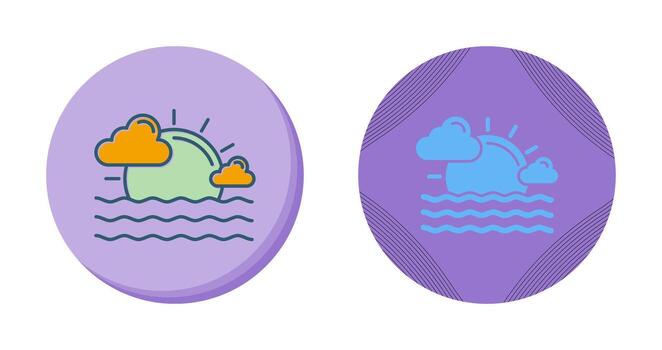 icono de vector de puesta de sol