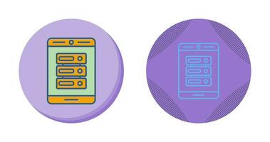 icono de vector de teléfono de datos