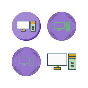 icono de vector de computadora