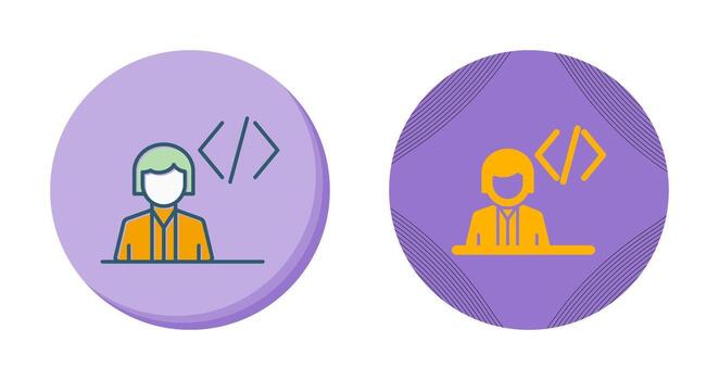 icono de vector de programador