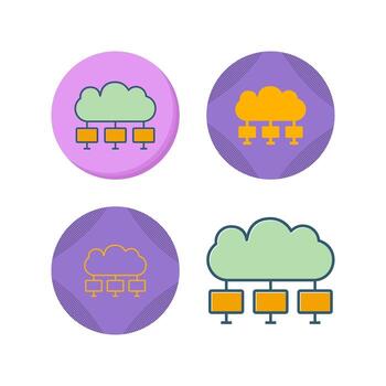 icono de vector de computación en la nube