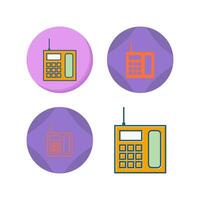 Wireless Landline Phone Vector Icon