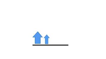 azul o negócio crescimento gráfico animação 4k gráfico e dinheiro. animado ilustração do estatística curva com seta crescendo acima video