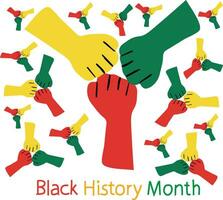 black history month 1 october until 31 october vector