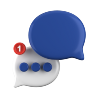 3d rendering of speech bubble icons, 3D Chat icon set. Set of 3d speak bubble. Chatting box, message box. Chat icon set. Balloon 3d style. png