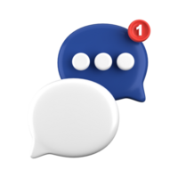 3d rendering of speech bubble icons, 3D Chat icon set. Set of 3d speak bubble. Chatting box, message box. Chat icon set. Balloon 3d style. png