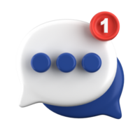 3d rendering of speech bubble icons, 3D Chat icon set. Set of 3d speak bubble. Chatting box, message box. Chat icon set. Balloon 3d style. png