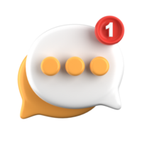 3d rendering of speech bubble icons, 3D Chat icon set. Set of 3d speak bubble. Chatting box, message box. Chat icon set. Balloon 3d style. png