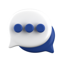 3d tolkning av Tal bubbla ikoner, 3d chatt ikon uppsättning. uppsättning av 3d tala bubbla. chattar låda, meddelande låda. chatt ikon uppsättning. ballong 3d stil. png