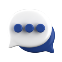 3d rendering of speech bubble icons, 3D Chat icon set. Set of 3d speak bubble. Chatting box, message box. Chat icon set. Balloon 3d style. png